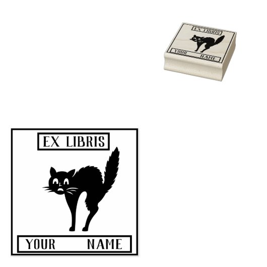 Tampons Encreurs Ex Libris Boplate - Black cat (Tamponné)