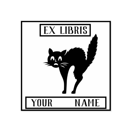 Tampons Encreurs Ex Libris Boplate - Black cat (Impression)