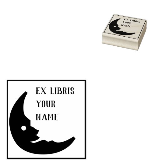 Tampons Encreurs Ex Libris Boplate Moon (Tamponné)
