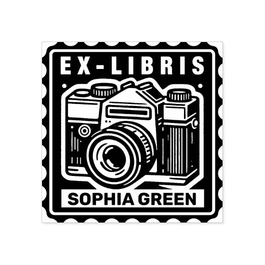 Tampons Encreurs Ex Libris - Caméra Vintage (Impression)
