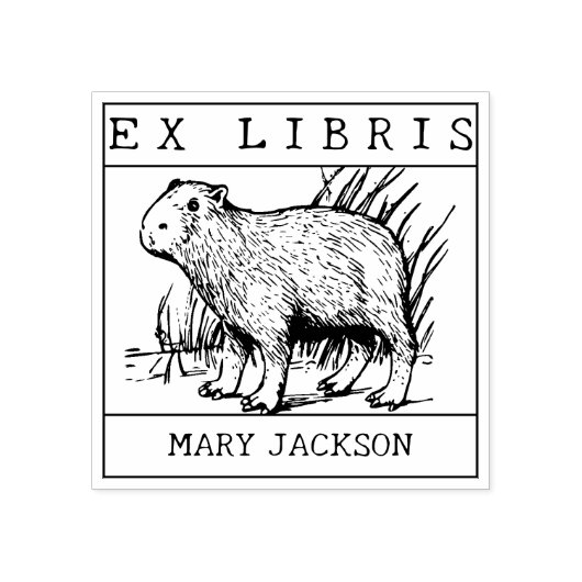Tampons Encreurs Ex Libris, Capybara Book (Impression)