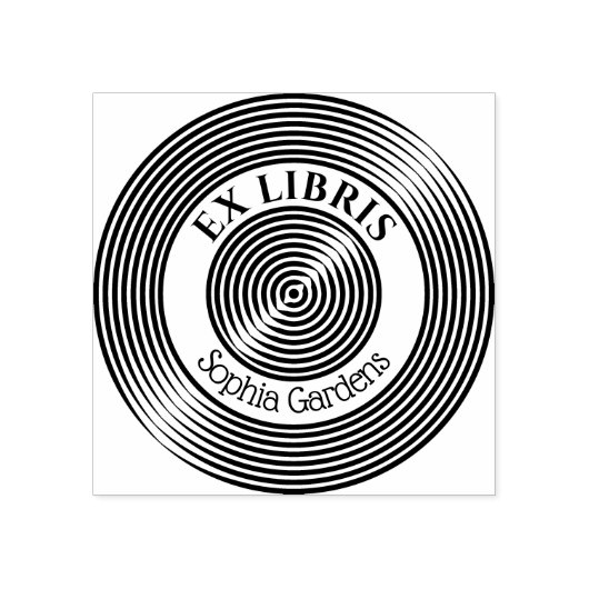 Tampons Encreurs Ex Libris Cercles concentrés v3 (Impression)