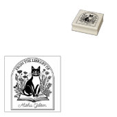 Tampons Encreurs Ex-libris Chat Nature Fleurs, Personnalisable (Tamponné)