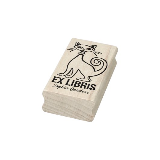 Tampons Encreurs Ex Libris - Chat Rétro (Tampon)