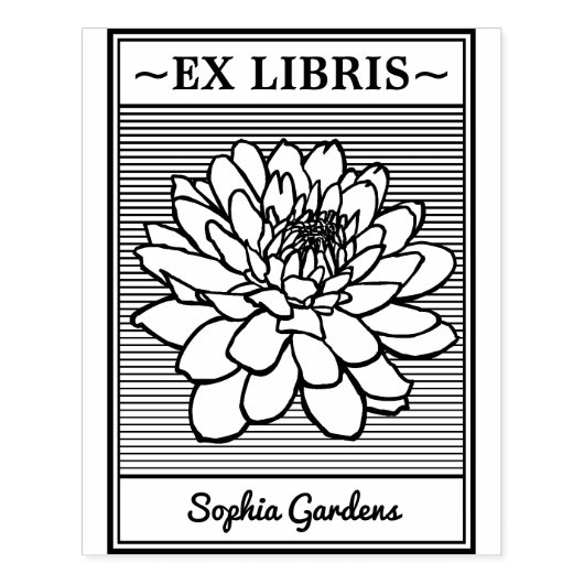 Tampons Encreurs Ex Libris - Chrysanthemum (Impression)