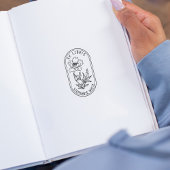 Tampons Encreurs Ex Libris de fleurs personnalisées élégantes