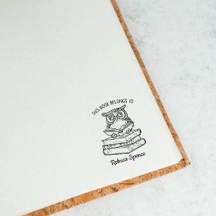 Tampons Encreurs Ex-libris de hibou personnalisé