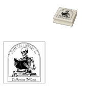 Tampons Encreurs Ex-libris de lecture de crâne moderne (Tamponné)