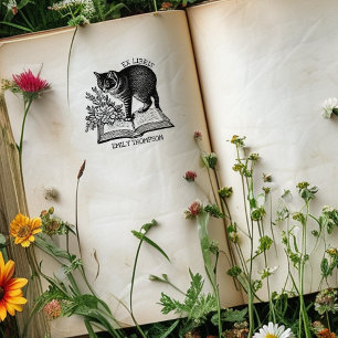 Tampons Encreurs Ex Libris de livre à motif floral, Bookplate vinta
