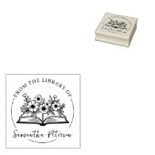 Tampons Encreurs Ex-libris de style moderne avec fleurs sauvages (Tamponné)