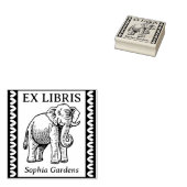 Tampons Encreurs Ex Libris - Elephant Indien - Bordé (Tamponné)