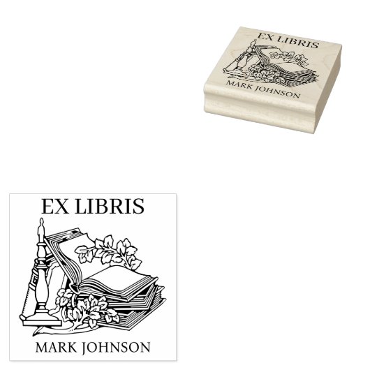 Tampons Encreurs EX libris exlibris bibliothèque bibliothèque bibli (Tamponné)