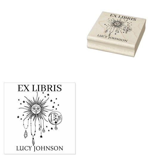 Tampons Encreurs EX libris exlibris bibliothèque livre bibliothèque (Tamponné)