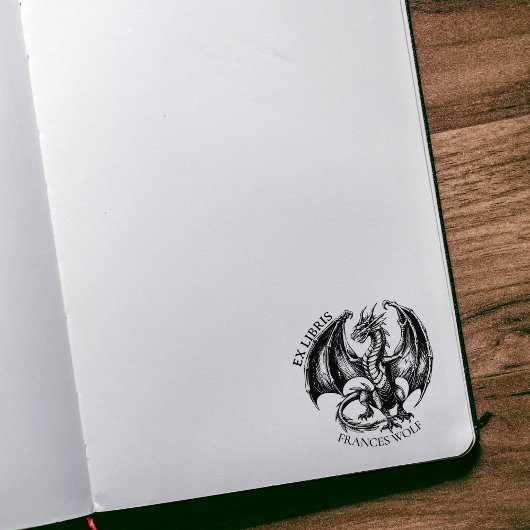 Tampons Encreurs Ex Libris Fantasy Dragon Ex Libris de bibliothèque