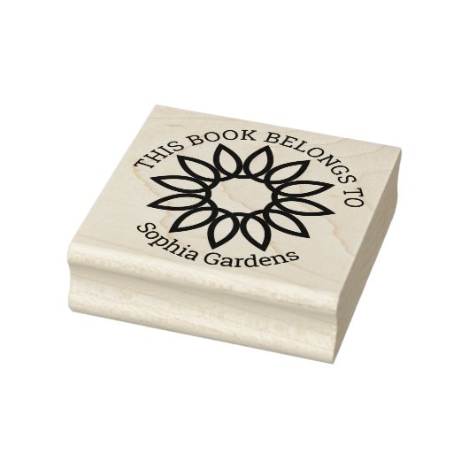 Tampons Encreurs Ex Libris - Fleur géométrique 01 (Tampon)