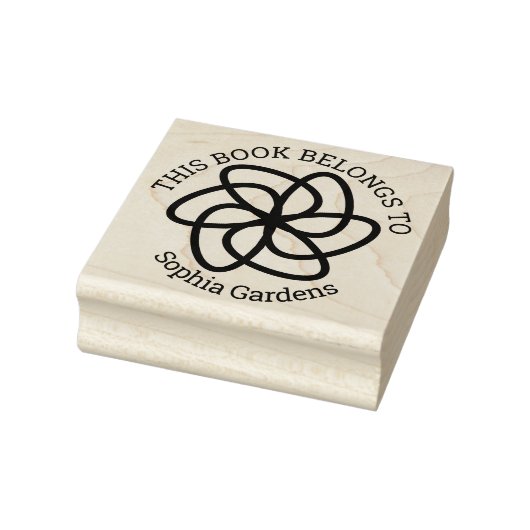 Tampons Encreurs Ex Libris - Fleur géométrique 04 (Tampon)