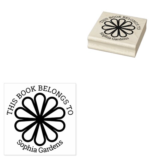 Tampons Encreurs Ex Libris - Fleur géométrique 07 (Tamponné)
