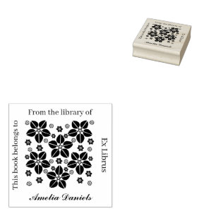 Tampons Encreurs ex-libris fleur orientale