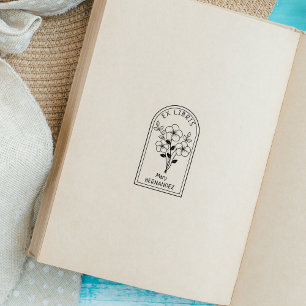 Tampons Encreurs Ex Libris Fleur Personnalisé Moderne