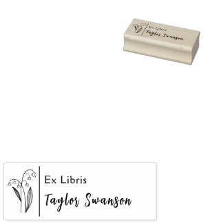 Tampons Encreurs Ex Libris fleurs bleuets plante floral moderne