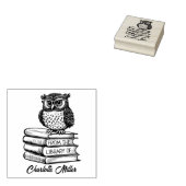Tampons Encreurs Ex Libris Hibou Personnalisé  (Tamponné)
