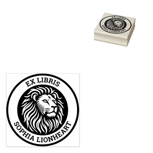 Tampons Encreurs Ex Libris - Lion (Tamponné)