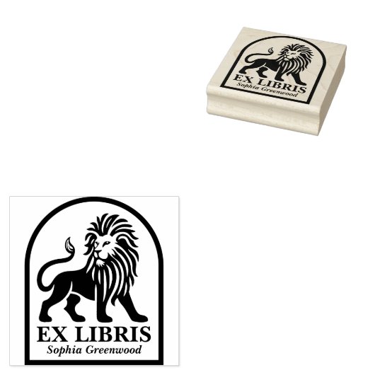 Tampons Encreurs Ex Libris - Lion (Tamponné)