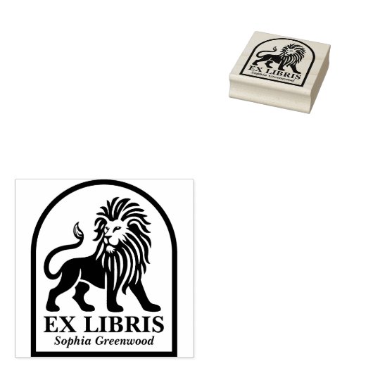Tampons Encreurs Ex Libris - Lion (Tamponné)