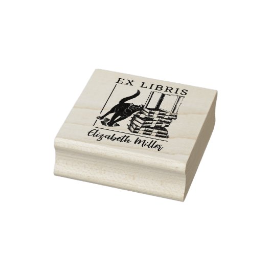 Tampons Encreurs Ex Libris, livre de chats mignon (Tampon)