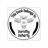 Tampons Encreurs Ex Libris Owl | Personnalisable (Impression)