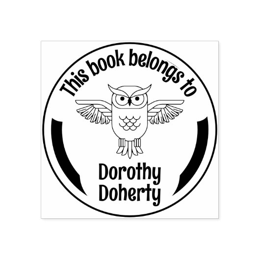 Tampons Encreurs Ex Libris Owl | Personnalisable (Impression)