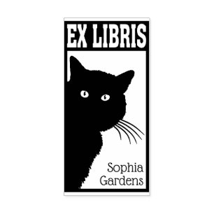 Tampons Encreurs Ex Libris Peeping Chat noir