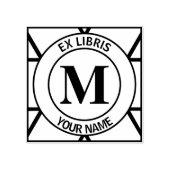 Tampons Encreurs Ex libris Plaque de monogramme (Impression)