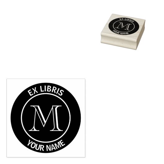 Tampons Encreurs Ex libris Plaque de monogramme (Tamponné)