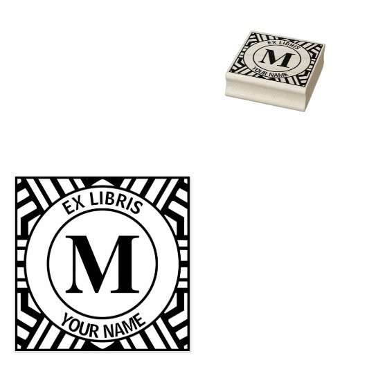 Tampons Encreurs Ex libris Plaque de monogramme (Tamponné)