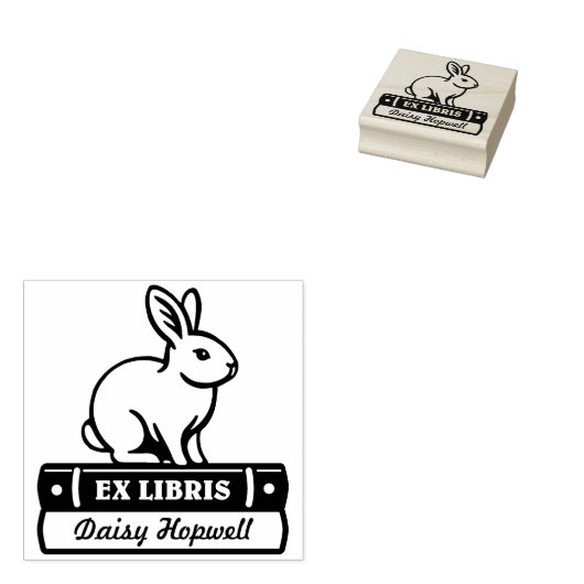 Tampons Encreurs Ex Libris - Rabbit (Tamponné)
