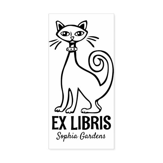 Tampons Encreurs Ex Libris - Retro Cat (Impression)