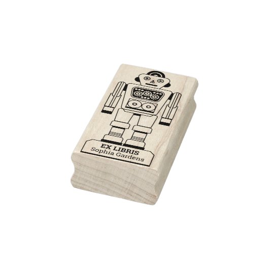 Tampons Encreurs Ex Libris - Robot Librarian v2 (Tampon)