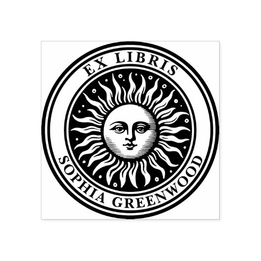 Tampons Encreurs Ex Libris - Sun Face 2 (Impression)