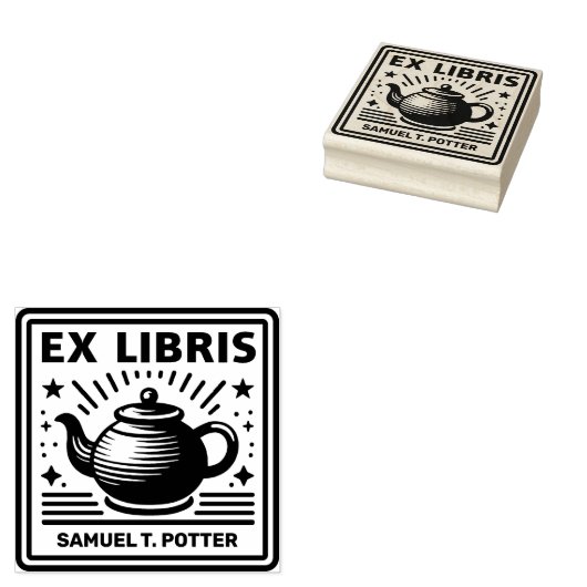Tampons Encreurs Ex Libris - Tea Party (Tamponné)