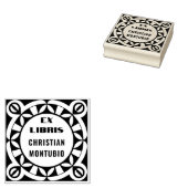 Tampons Encreurs Ex Libris Timbre en bois - Motif géométrique (Tamponné)