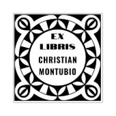 Tampons Encreurs Ex Libris Timbre en bois - Motif géométrique (Impression)