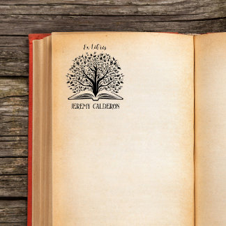 Tampons Encreurs Ex Libris Tree Ce Livre Appartient À Nom Personnal