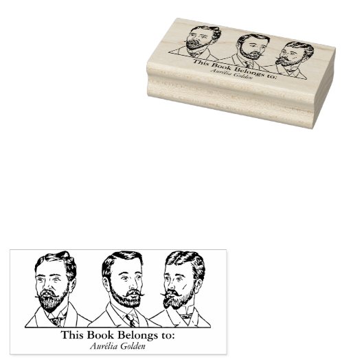 Tampons Encreurs Ex Libris - Trois hommes v5 (Tamponné)