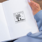 Tampons Encreurs Ex Libris Yoga avec chat dans la nature, Livre