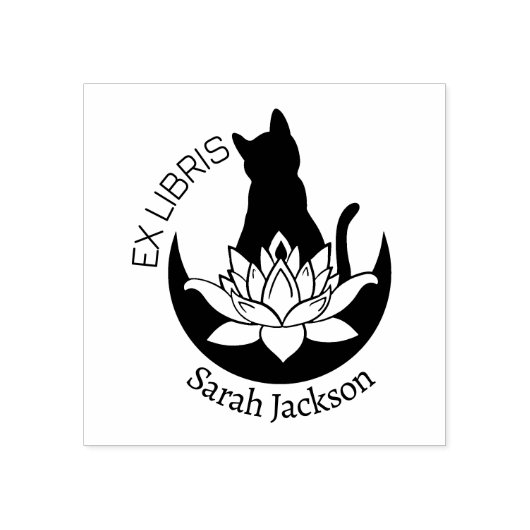 Tampons Encreurs Ex Libris Zen Chat, Lotus Moon Livre (Impression)