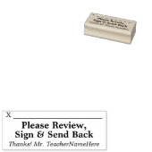 Tampons Encreurs Examen des affectations scolaires + Nom de l'ensei (Tamponné)