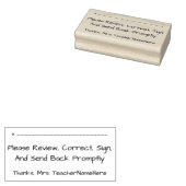 Tampons Encreurs Examen du document + Nom Timbre en caoutchouc (Tamponné)