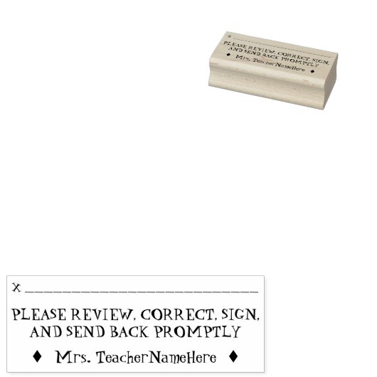 Tampons Encreurs Examen et demande de signature + Nom de l'enseigna (Tamponné)