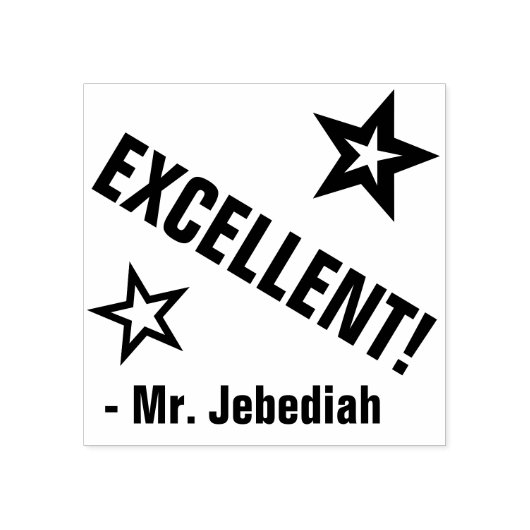 Tampons Encreurs "EXCELLENT !" + Nom du Tuteur Timbre en caoutchouc (Impression)
